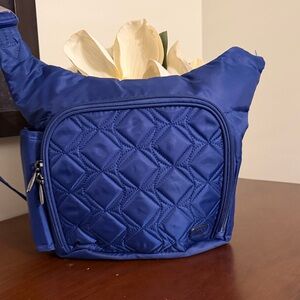Lug Royal Blue Quilted Crossbody Bag